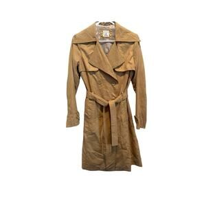 Y London Classic Trench Coat Women’s 36 Beige Double Breasted Belted Lightweight
